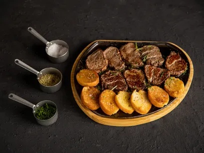 Steak, Butter, Bread